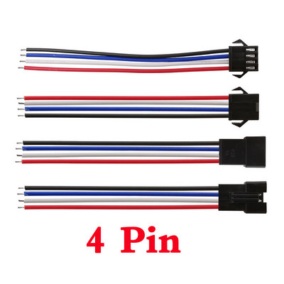 5 pair/10 gab SM JST LED savienotāja kabelis 2/3/4/5/6 kontaktu spraudkontakta vīrišķā vadu savienotājs RGB RGBW LED sloksnes gaismas adapterim