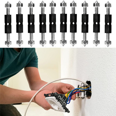 10PCS Socket Panel Cassette Bottom Box Repairer Switch 86/118 Type Cassette Screw Support Rod For Socket Bottom Box Repair Tools