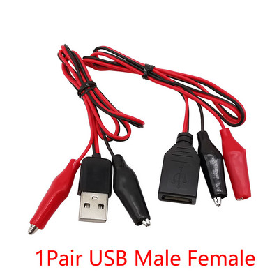 Aligator Cilps na USB/banana utikač Ispitni kabel Premosna žica Muški Ženski DC 5.5x2.1 Crocodile Clip Sonda Adapter za napajanje