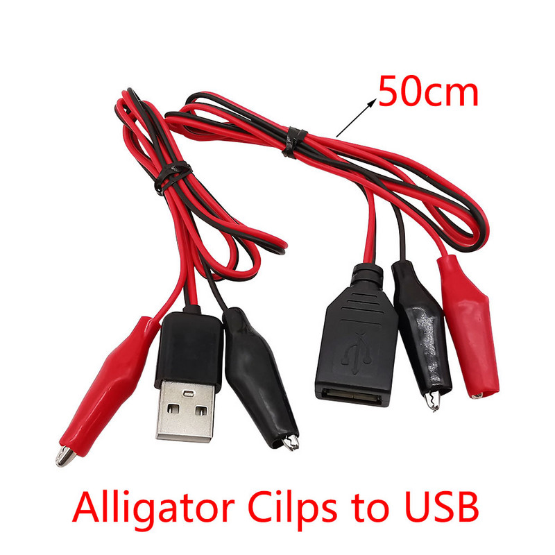Aligator Cilps na USB/banana utikač Ispitni kabel Premosna žica Muški Ženski DC 5.5x2.1 Crocodile Clip Sonda Adapter za napajanje