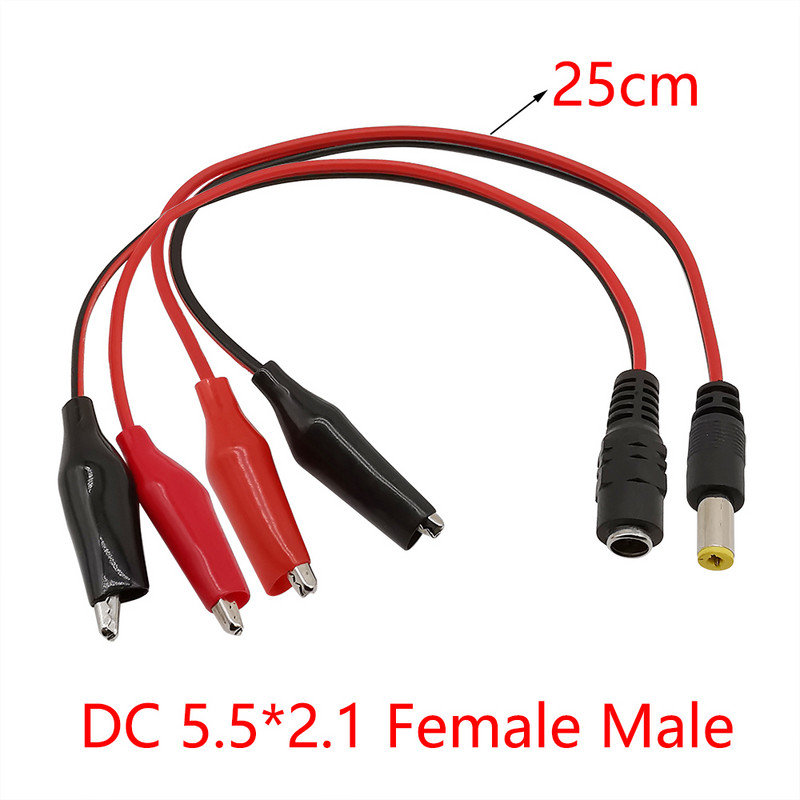 Aligator Cilps na USB/banana utikač Ispitni kabel Premosna žica Muški Ženski DC 5.5x2.1 Crocodile Clip Sonda Adapter za napajanje