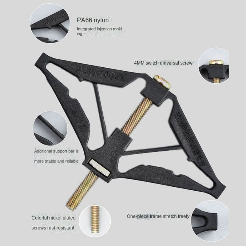 10 komada 86 mm tamne kutije za popravak vijčanog prekidača Zamijenite staru razvodnu kutiju fiksnih zidnih prekidača za utičnicu Popravak električnih dodataka