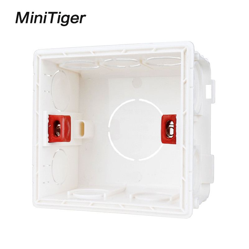 Minitiger podesiva kutija za ugradnju, unutarnja kazeta 86mm*83mm*50mm za tip 86 Touch Switch i USB utičnica za ožičenje Stražnja kutija