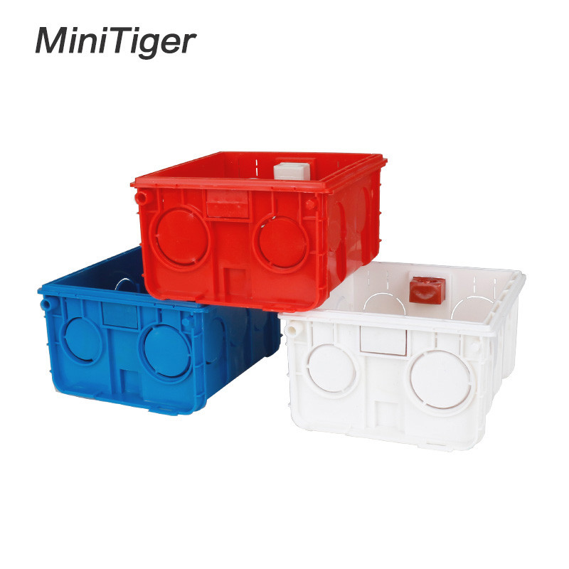 Minitiger podesiva kutija za ugradnju, unutarnja kazeta 86mm*83mm*50mm za tip 86 Touch Switch i USB utičnica za ožičenje Stražnja kutija