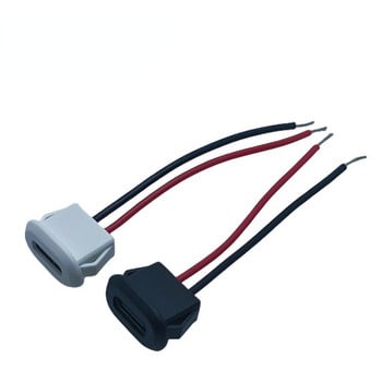 2-10 бр. USB конектор тип C женски с PH 2.0 терминал 3 A висок ток, бърз жак за зареждане тип C, порт с катарама с жлеб