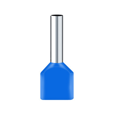 100PCS Crveni bakreni izolirani prstenovi za završetak kabla savijeni terminal dvostruke žice konektor Pin konektor za električni kabel TE7508 DGTVE