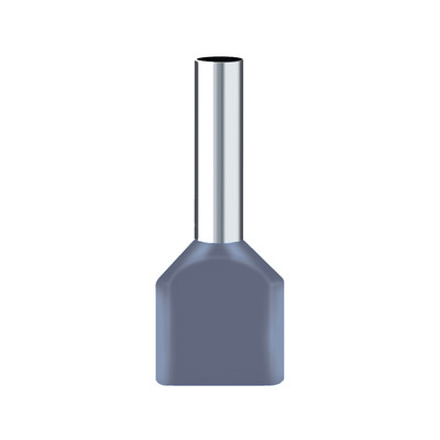 100PCS Crveni bakreni izolirani prstenovi za završetak kabla savijeni terminal dvostruke žice konektor Pin konektor za električni kabel TE7508 DGTVE