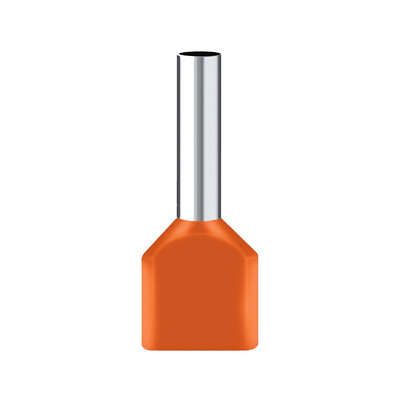 100PCS Crveni bakreni izolirani prstenovi za završetak kabla savijeni terminal dvostruke žice konektor Pin konektor za električni kabel TE7508 DGTVE