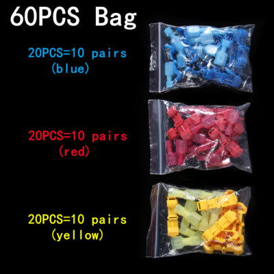 Kutija od 60-300 kom, stezaljke u obliku slova T, spojne stezaljke za električni konektor, utikači za brzo skidanje izolacije, utikač za konektor