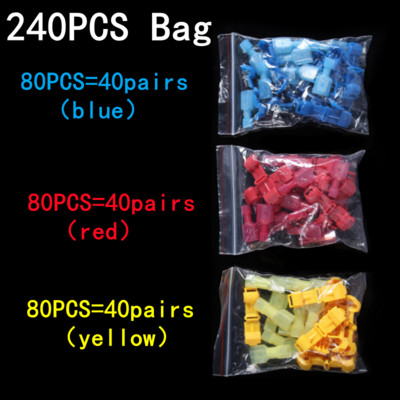 Kutija od 60-300 kom, stezaljke u obliku slova T, spojne stezaljke za električni konektor, utikači za brzo skidanje izolacije, utikač za konektor