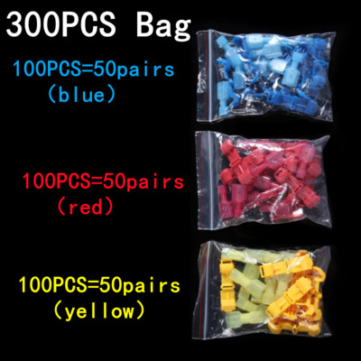 Kutija od 60-300 kom, stezaljke u obliku slova T, spojne stezaljke za električni konektor, utikači za brzo skidanje izolacije, utikač za konektor