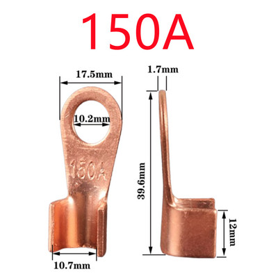 10/25PCS Terminal OT Serija 10 20 30 40 50 60 80 100 150 200A Spojna žica Bakrena O oblika Okrugli goli kabelski konektor Otvorena ušica
