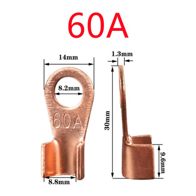 10/25PCS Terminal OT Serija 10 20 30 40 50 60 80 100 150 200A Spojna žica Bakrena O oblika Okrugli goli kabelski konektor Otvorena ušica