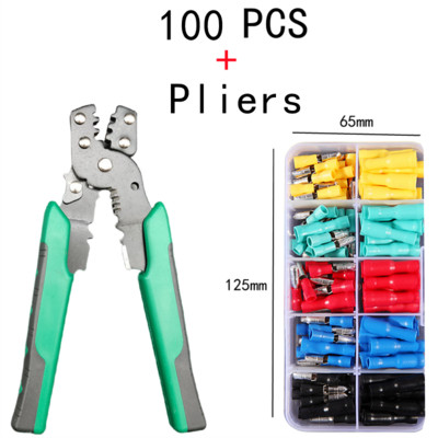 100-1000 KOM, terminal za stezanje, hladno prešano, u obliku slova U, u obliku slova O, konektor za žicu, utičnica od mesinga, terminal za spajanje, kliješta za stezanje terminala