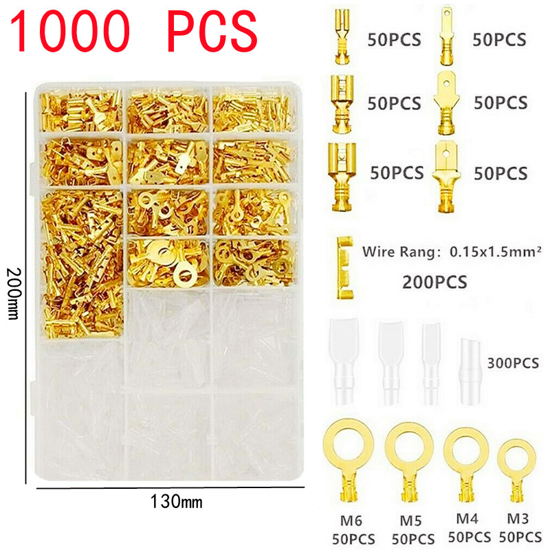 100-1000 KOM, terminal za stezanje, hladno prešano, u obliku slova U, u obliku slova O, konektor za žicu, utičnica od mesinga, terminal za spajanje, kliješta za stezanje terminala