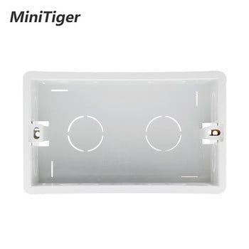 Minitiger Wall Mounting Box Internal Cassette White Back Box 137*83*56mm Για τυπικό διακόπτη αφής 146mm*86mm και υποδοχή USB