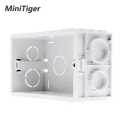 Minitiger Wall Mounting Box Internal Cassette White Back Box 137*83*56mm Για τυπικό διακόπτη αφής 146mm*86mm και υποδοχή USB