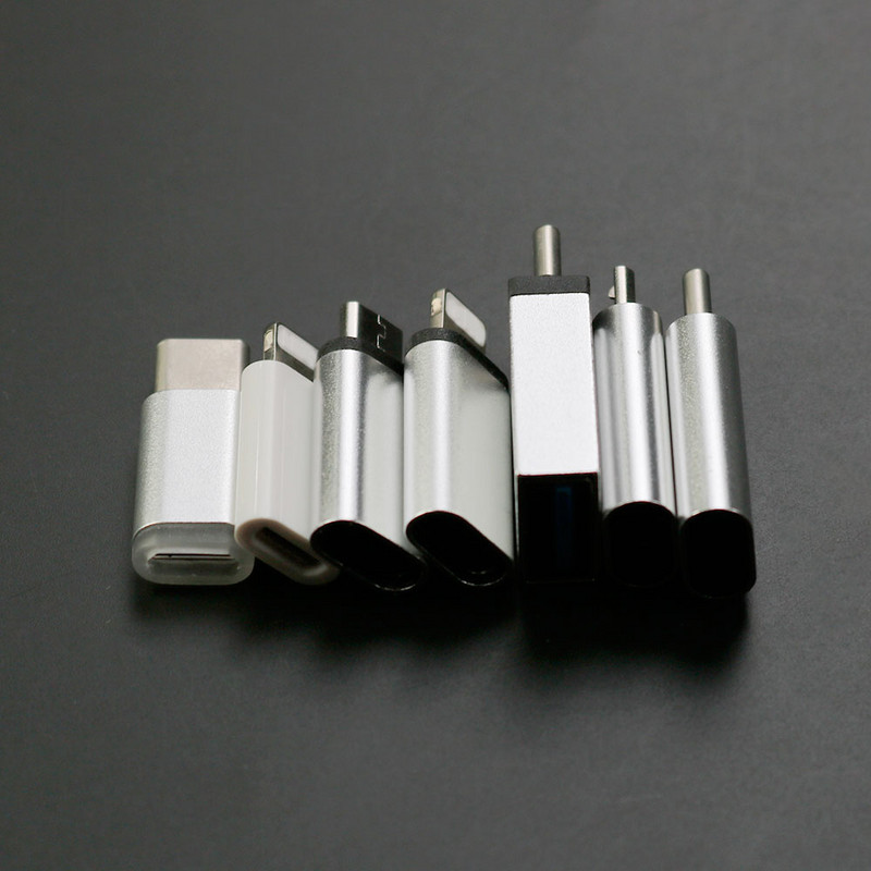 YUXI Srebrni 1 KOM Micro USB adapter za pretvarač za iPhone X 8 7 6 Plus tip C/IOS za mikro USB adapter za Samsung S8 Xiaomi