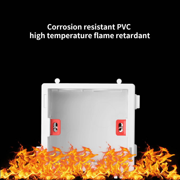 KAMANNI regulējama montāžas kārba iekšējā kasete 86 mm * 85 mm * 50 mm 86 tipa slēdzim un kontaktligzdai Balta sarkana zila vadu aizmugures kaste