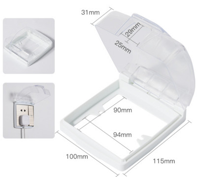 Univerzalna zidna utičnica sigurna kutija 86 Tip vodootporna kutija Ploča Prekidač svjetla Zaštitni poklopac za kuhinjski kupaonski pribor