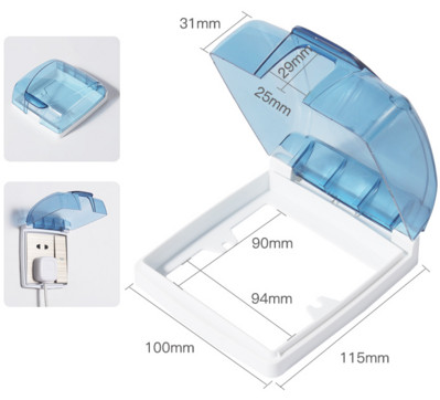 Univerzalna zidna utičnica sigurna kutija 86 Tip vodootporna kutija Ploča Prekidač svjetla Zaštitni poklopac za kuhinjski kupaonski pribor