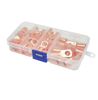 60PCS/ SC6-6 SC10-8 SC16-8 SC25-8 Komplet bakrenih kabelskih stopica Otvor za vijke Pokositrene kabelske stopice Baterijski terminali Bakreni nos Konektori za žice