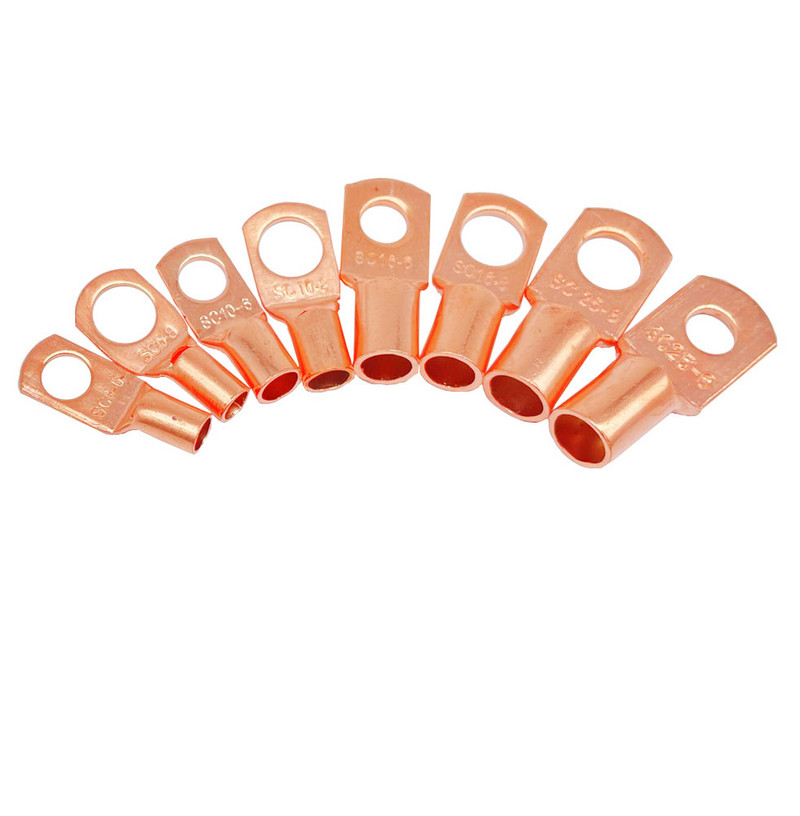 60PCS/ SC6-6 SC10-8 SC16-8 SC25-8 Komplet bakrenih kabelskih stopica Otvor za vijke Pokositrene kabelske stopice Baterijski terminali Bakreni nos Konektori za žice