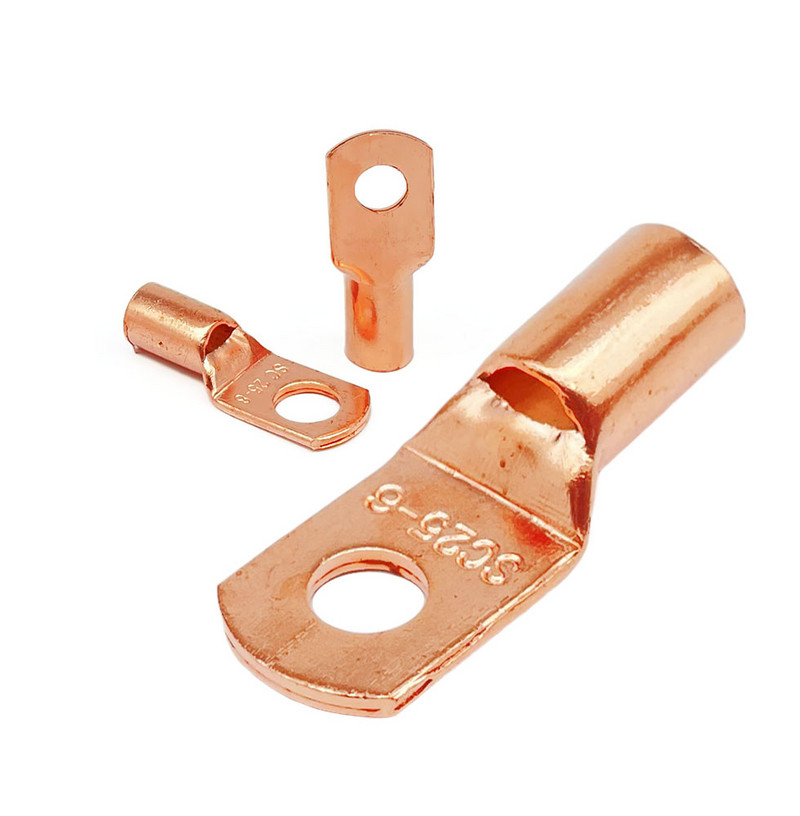 60PCS/ SC6-6 SC10-8 SC16-8 SC25-8 Komplet bakrenih kabelskih stopica Otvor za vijke Pokositrene kabelske stopice Baterijski terminali Bakreni nos Konektori za žice