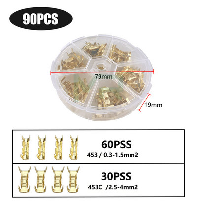 90/260/480 gab / kaste 453 U-veida spailes cilne aukstie ieliktņi savienotāji aukstā spaile mazie zobi fascia terminālis,0.3- 4.0mm2