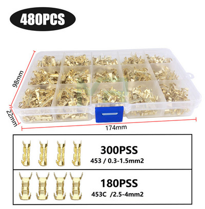 90/260/480 gab / kaste 453 U-veida spailes cilne aukstie ieliktņi savienotāji aukstā spaile mazie zobi fascia terminālis,0.3- 4.0mm2