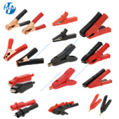 2Pcs 10A 20A 30A 50A 100A Crocodile Car Caravan Van Battery Test Lead Clips Izolirana aligatorska stezaljka Visokokvalitetna crvena + crna