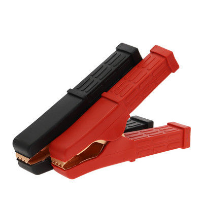 2Pcs 10A 20A 30A 50A 100A Crocodile Car Caravan Van Battery Test Lead Clips Izolirana aligatorska stezaljka Visokokvalitetna crvena + crna