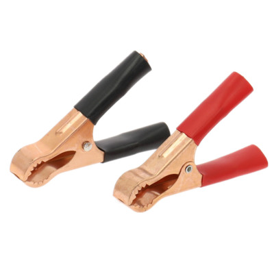2Pcs 10A 20A 30A 50A 100A Crocodile Car Caravan Van Battery Test Lead Clips Izolirana aligatorska stezaljka Visokokvalitetna crvena + crna