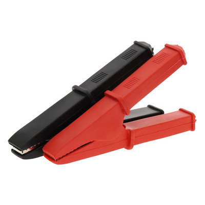 2Pcs 10A 20A 30A 50A 100A Crocodile Car Caravan Van Battery Test Lead Clips Izolirana aligatorska stezaljka Visokokvalitetna crvena + crna