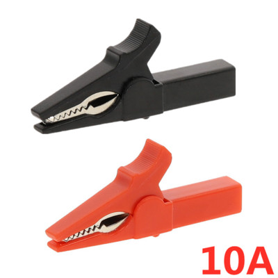2Pcs 10A 20A 30A 50A 100A Crocodile Car Caravan Van Battery Test Lead Clips Izolirana aligatorska stezaljka Visokokvalitetna crvena + crna