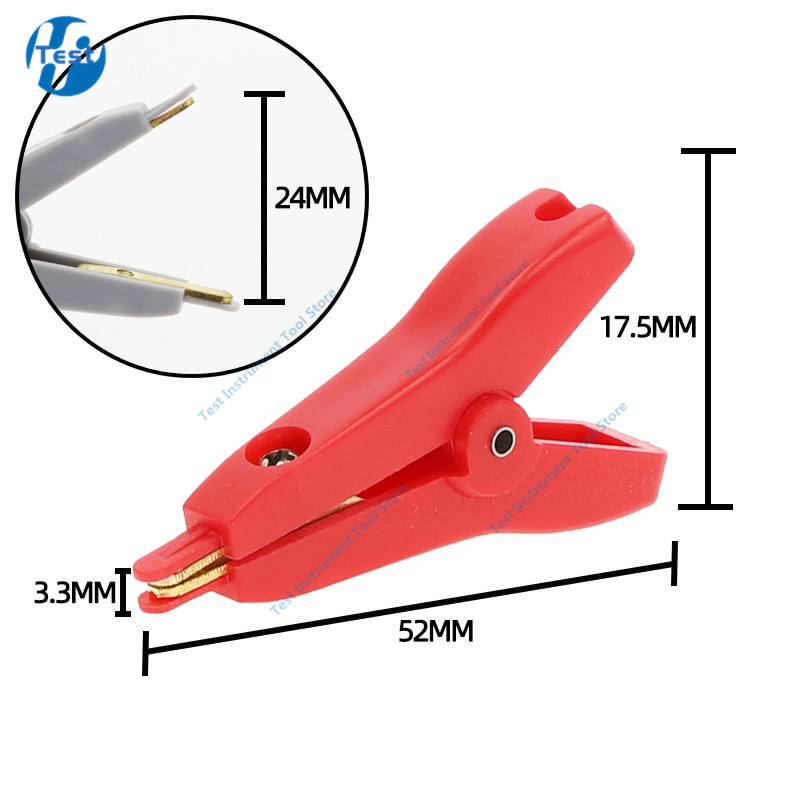 2Pcs 10A 20A 30A 50A 100A Crocodile Car Caravan Van Battery Test Lead Clips Izolirana aligatorska stezaljka Visokokvalitetna crvena + crna