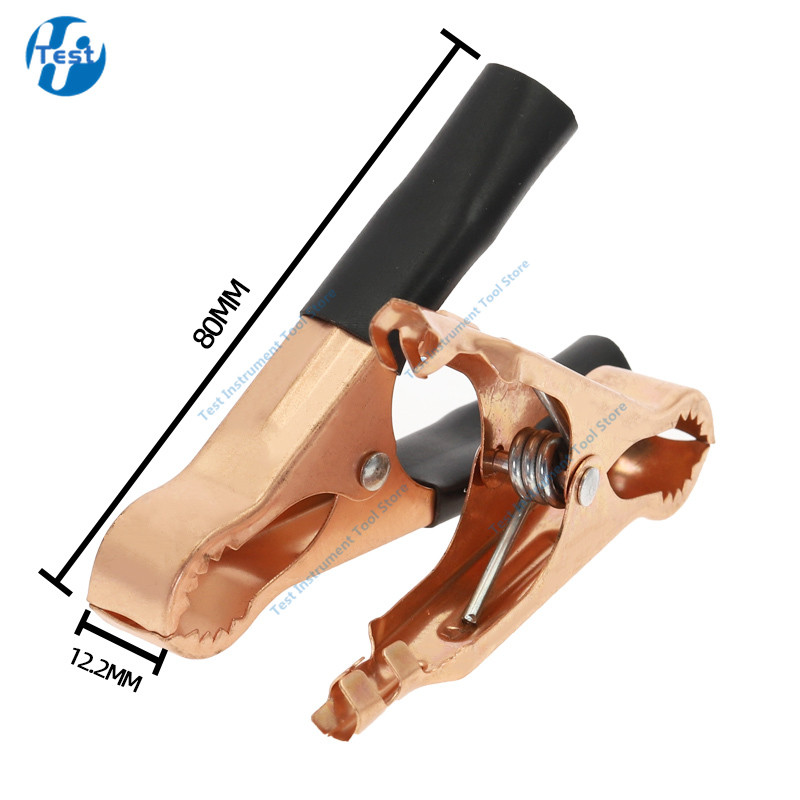 2Pcs 10A 20A 30A 50A 100A Crocodile Car Caravan Van Battery Test Lead Clips Izolirana aligatorska stezaljka Visokokvalitetna crvena + crna