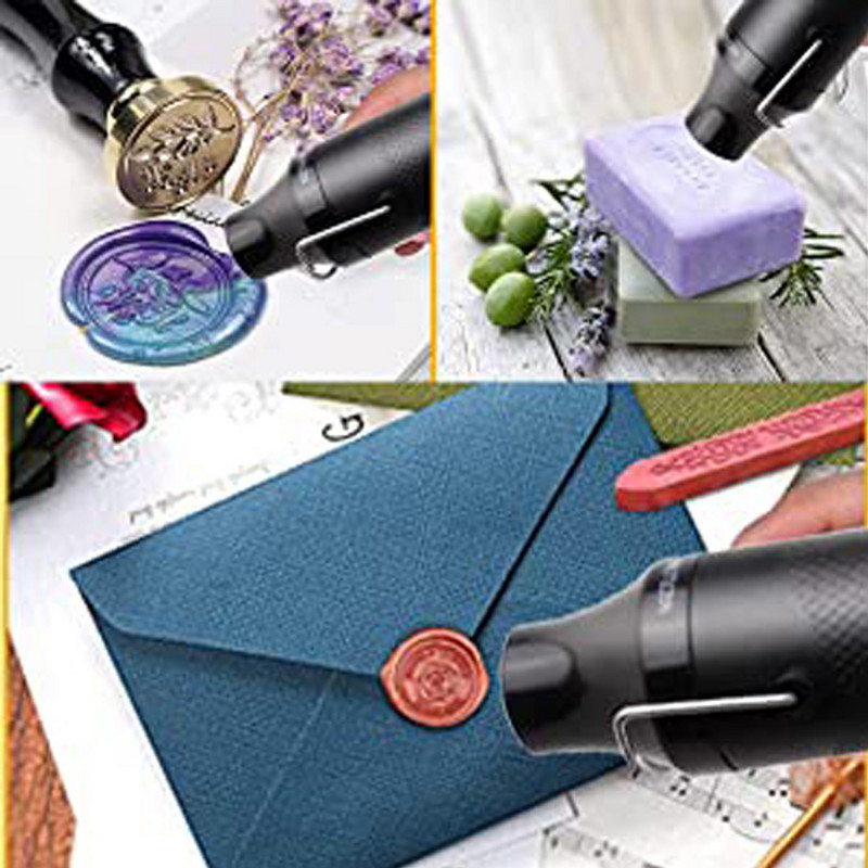 Toplinski pištolj s toplim zrakom od 300 W, električni puhač za DIY stezljive cijevi za lemljenje Plastični gumeni pečat s 50/100 KOM lemljenim pečatom