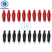 20 kom 28 mm metalna aligatorska kopča Krokodilska električna stezaljka Testna sonda Mjerač Crno Crvena s plastičnim prtljažnikom Automobilska baterija