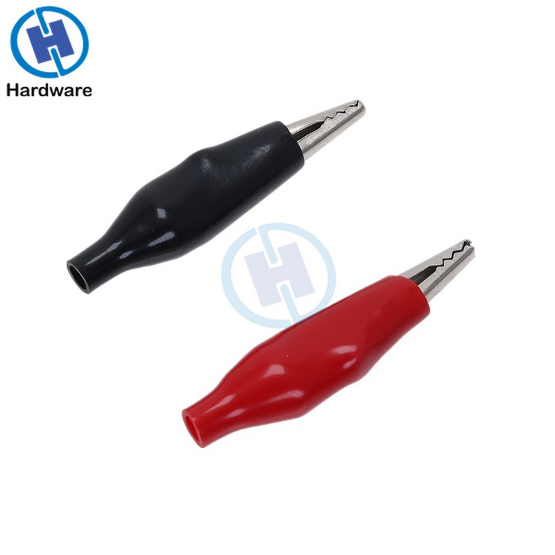 20 kom 28 mm metalna aligatorska kopča Krokodilska električna stezaljka Testna sonda Mjerač Crno Crvena s plastičnim prtljažnikom Automobilska baterija