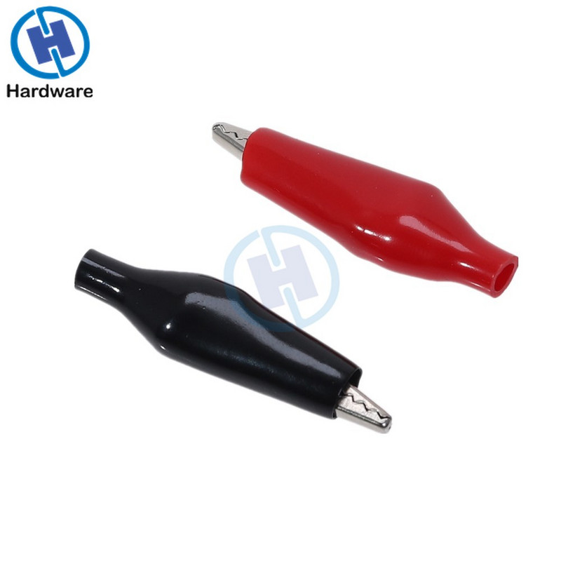 20 kom 28 mm metalna aligatorska kopča Krokodilska električna stezaljka Testna sonda Mjerač Crno Crvena s plastičnim prtljažnikom Automobilska baterija