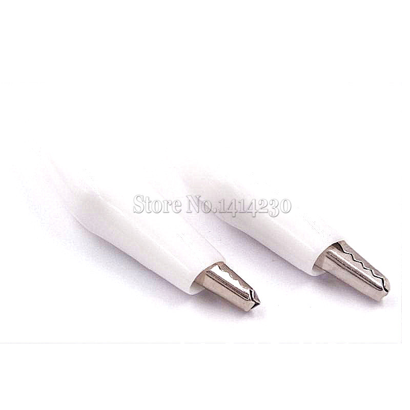 10 tk must valge punane kollane roheline isolatsioonisaabas metallist alligaatori klambriga elektriline test 35 mm pliist värviline väike krokodilliklamber