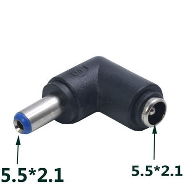 Nuolatinės srovės jungtis 5,5 x 2,1 mm moteriškas maitinimo adapteris iki 3,0 × 1,35, 5,0 * 3,0, 4,0 × 1,7, 5,5 × 2,1, 5,5 × 2,5, 6,3 × 3,0, 6,0 × 4,4 laipsnio vyriškas 90