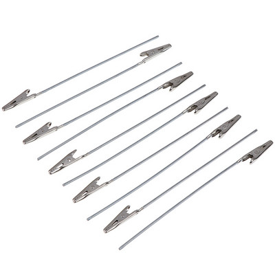 10gab 15cm garuma neizolētas elektriskās pārbaudes krokodila skava metāla aligatora skavas Sudraba tonis elektriskās pārbaudes darbiem