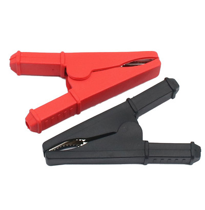 2Pcs 50A Crvena + crna 75 mm izolirani krokodil krokodil auto karavan van baterija ispitne kopče najbolja promocija aligator kopče