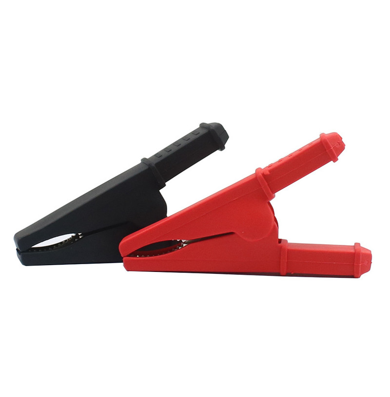 2Pcs 50A Crvena + crna 75 mm izolirani krokodil krokodil auto karavan van baterija ispitne kopče najbolja promocija aligator kopče