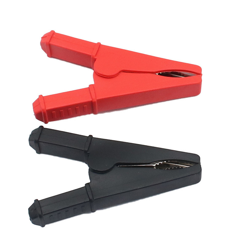 2Pcs 50A Crvena + crna 75 mm izolirani krokodil krokodil auto karavan van baterija ispitne kopče najbolja promocija aligator kopče