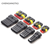 1 rinkinys 1 2 3 4 5 6 kontaktų Super Seal AMP elektros jungtis Automobilių vandeniui atspari ksenoninės lempos kištukas ir kištukas automobiliui