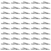 50 komada srebrne metalne aligatorske stezaljke u obliku krokodila