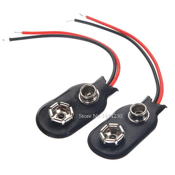 10kom 10cm 15cm Crni Crveni Kabelski priključak 9V Baterija Spojnice Konektor Kopča